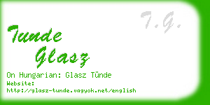 tunde glasz business card